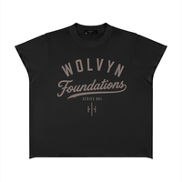 Wolvyn Apparel ‘Foundations Athletic’ Unisex Boxy Raw Edge T-Shirt