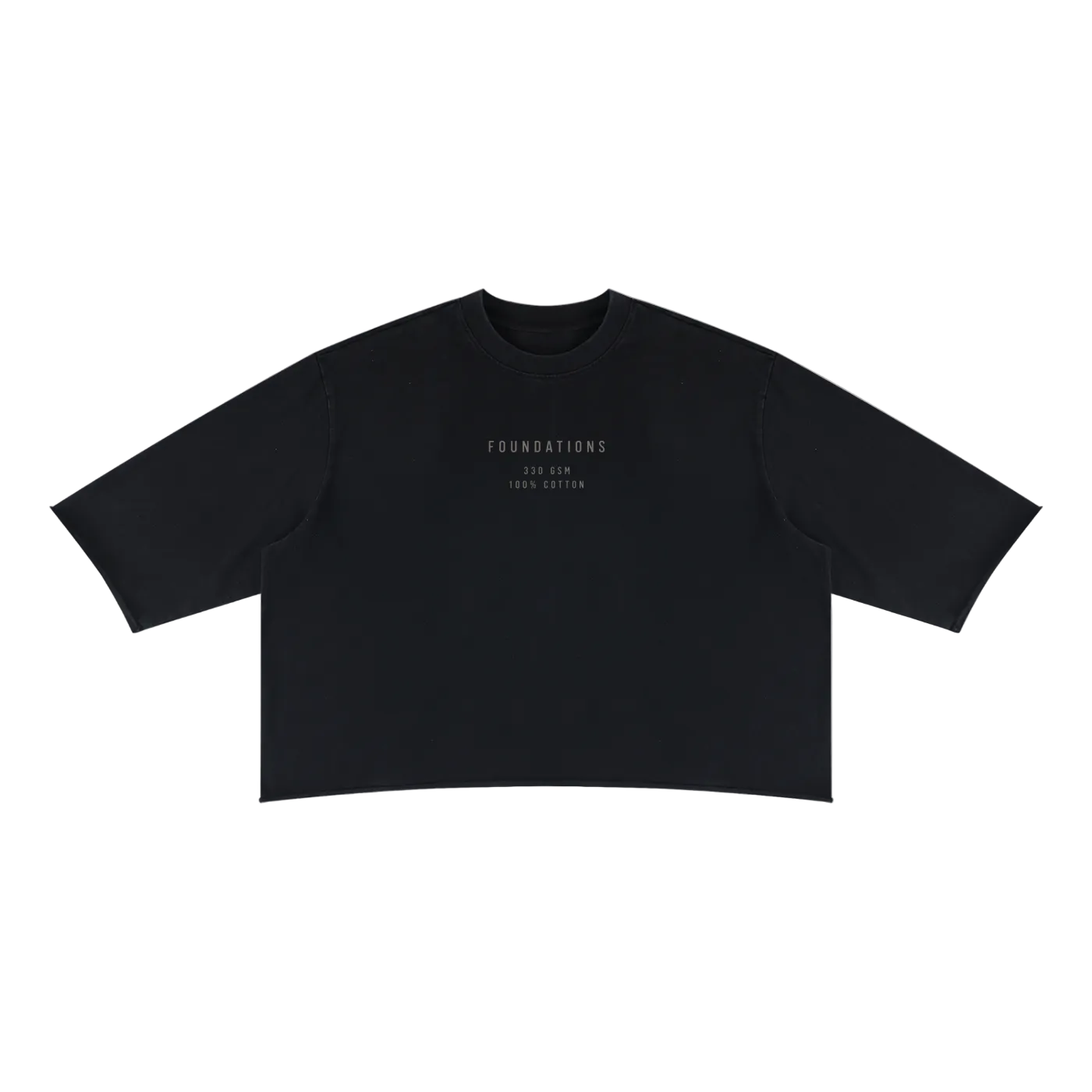 Wolvyn Apparel ‘Foundations’ Unisex Mineral Wash Raw Hem Boxy T-Shirt