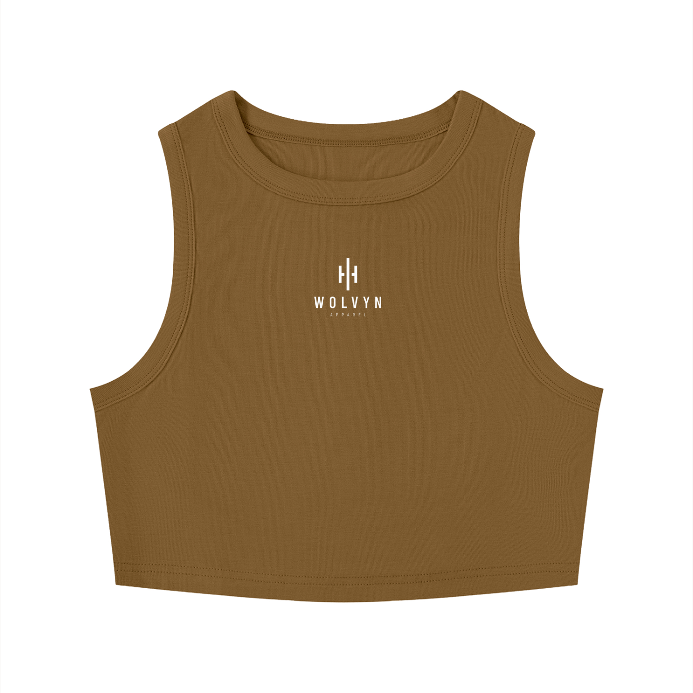Wolvyn Apparel Women's Tight Crewneck Crop Tank Top