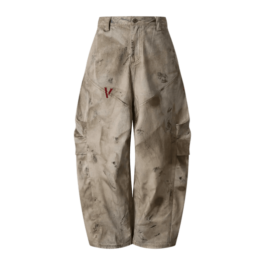 270GSM Men's Cotton Twill Denim Print Loose Fit Pants - Wolvyn Apparel