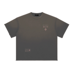 300 Series 'Pink Moon Protocol' by Wolvyn Apparel Sun Fade Raw Edge T-Shirt - Wolvyn Apparel
