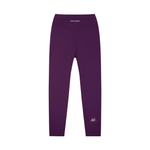 Leggings by Wolvyn Apparel: Standard Issue high-waisted yoga leggings in deep purple with white logo.