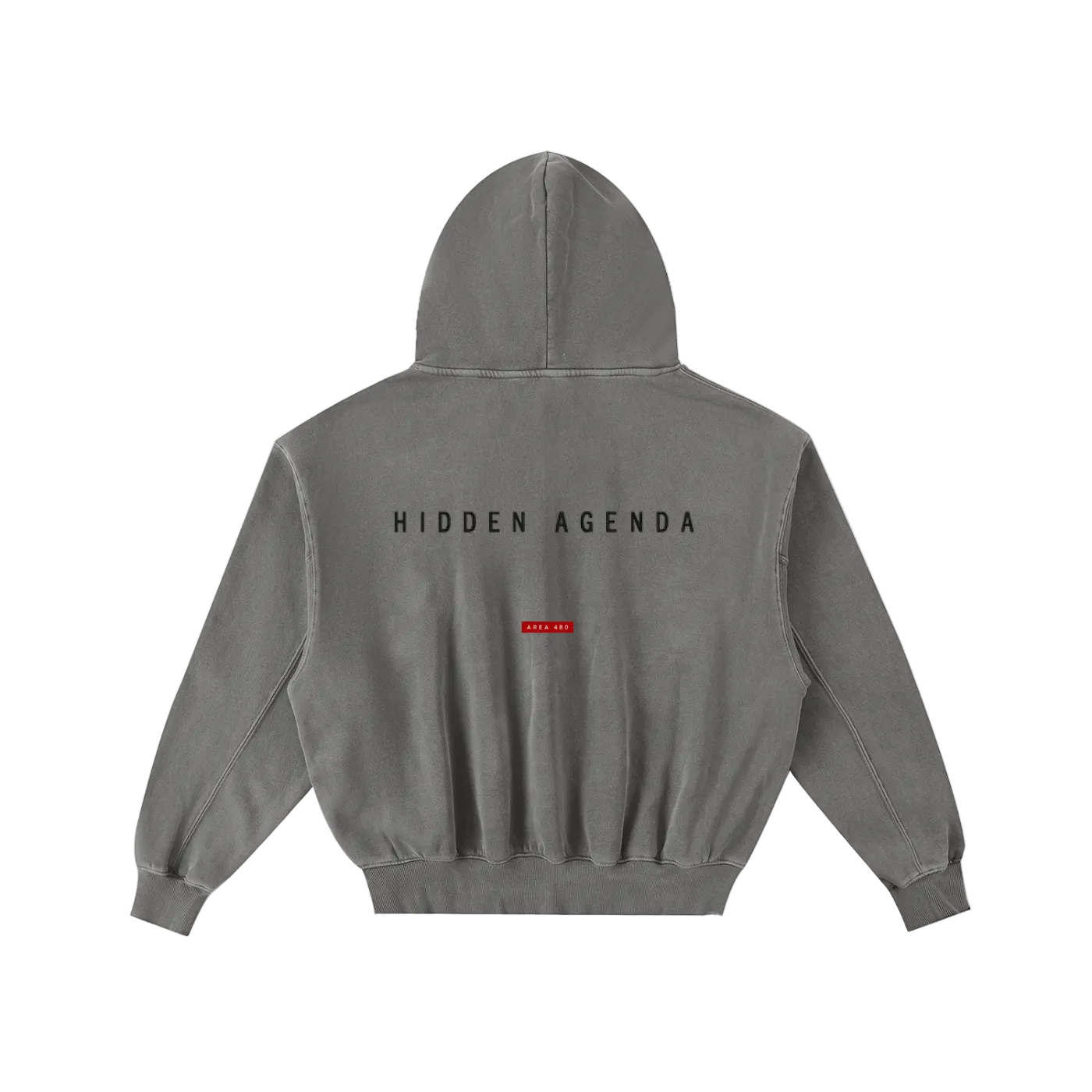 Hidden Agenda Frayed Enzyme Washed Fleece Hoodie