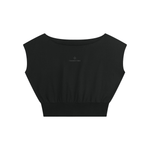 Wolvyn Apparel ‘Foundations’ Women’s Boatneck Raw Edge Crop T-Shirt