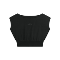 Wolvyn Apparel ‘Foundations’ Women’s Boatneck Raw Edge Crop T-Shirt