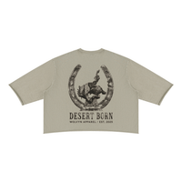 Wolvyn Apparel ‘Desert Born’ Unisex Mineral Wash Raw Hem Boxy T-Shirt