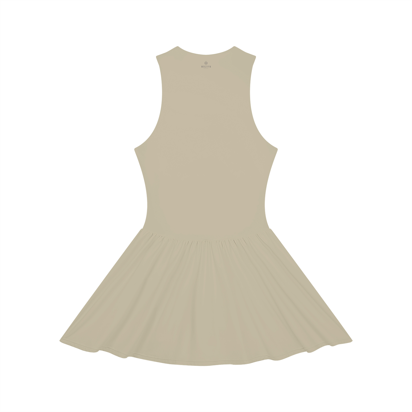 Wolvyn Apparel Women’s Ruched Sleeveless Full-Zip Dress
