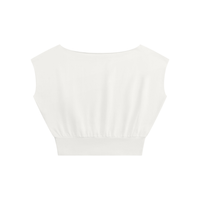 Wolvyn Apparel ‘Foundations’ Women’s Boatneck Raw Edge Crop T-Shirt