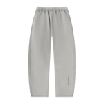 Wolvyn Apparel Foundations Layer 002 unisex fleece sweatpants, vintage wash grey, barrel-leg silhouette with elastic waist