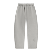 Wolvyn Apparel Foundations Layer 002 unisex fleece sweatpants, vintage wash grey, barrel-leg silhouette with elastic waist