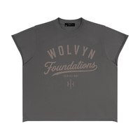 Wolvyn Apparel ‘Foundations Athletic’ Unisex Boxy Raw Edge T-Shirt
