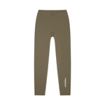 Wolvyn Apparel Standard Issue high-waisted leggings in olive; flat-lay with white STANDARD ISSUE text on lower leg.