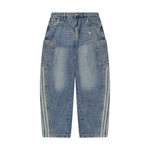 Wolvyn Apparel Women's Vintage Wash Barrel Leg Jeans