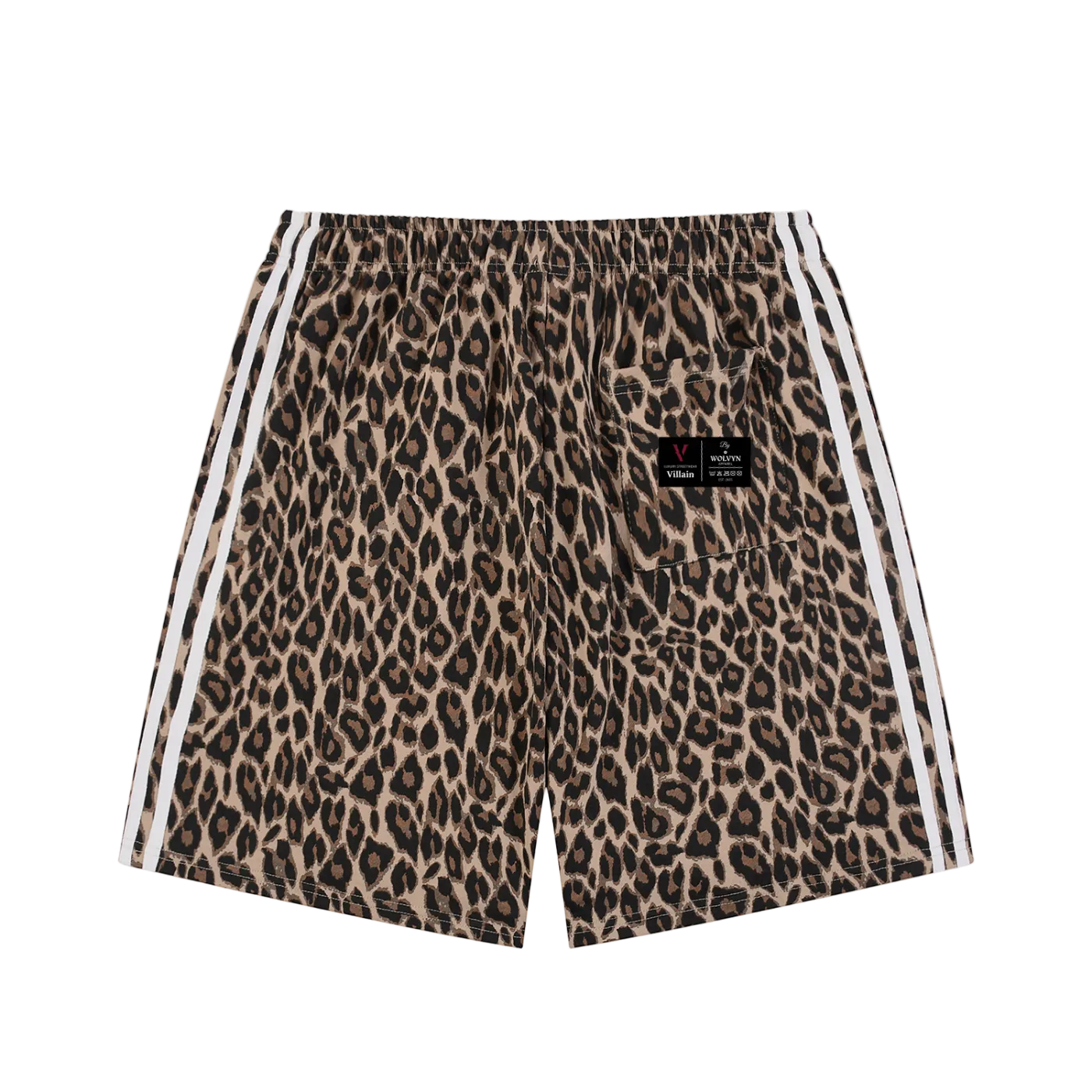 Villain by Wolvyn Apparel Unisex Heavyweight Leopard Drawstring Shorts