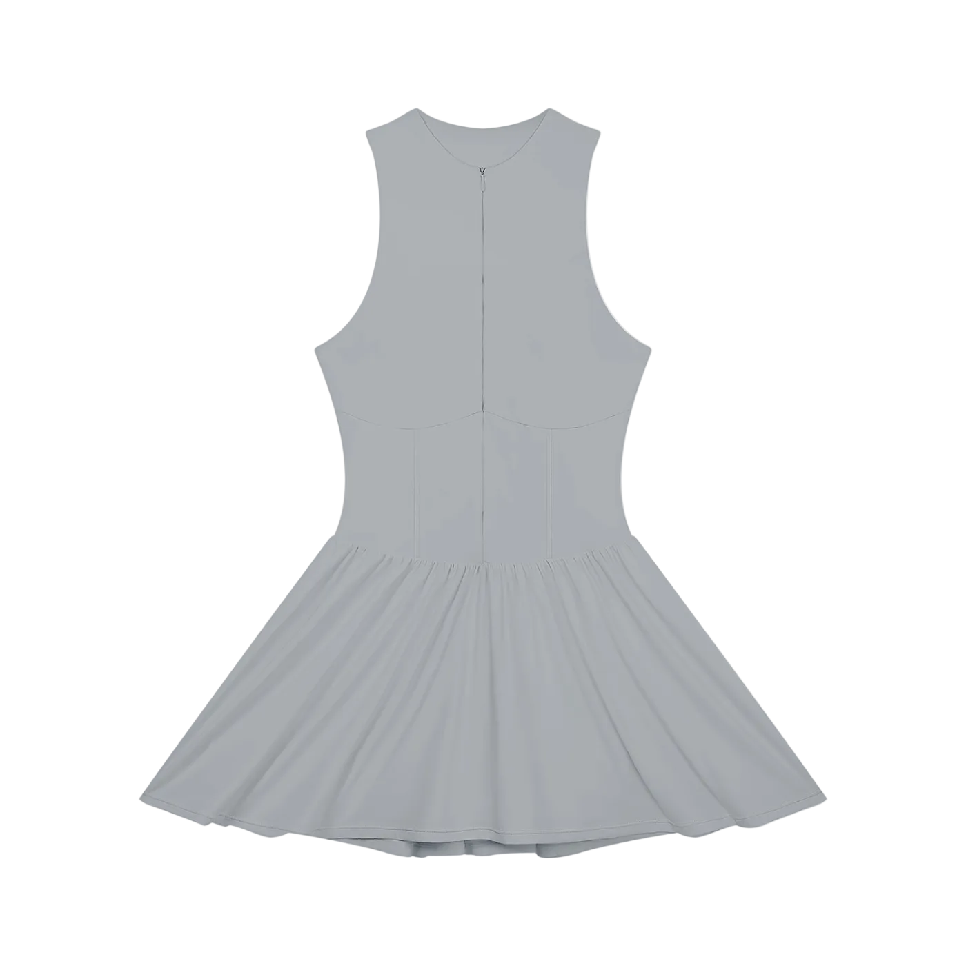 Wolvyn Apparel Women’s Ruched Sleeveless Full-Zip Dress
