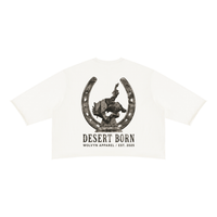 Wolvyn Apparel ‘Desert Born’ Unisex Mineral Wash Raw Hem Boxy T-Shirt