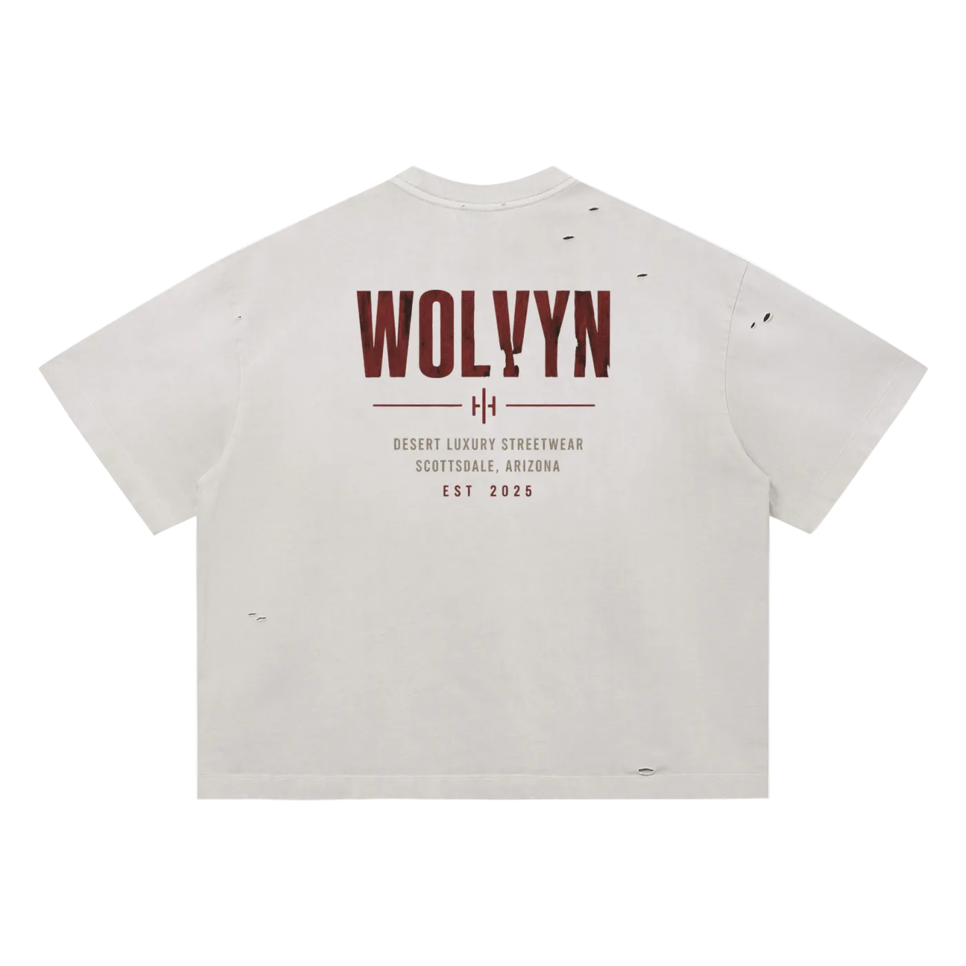 Wolvyn Apparel Vintage Washed Distressed Boxy Oversized T-Shirt