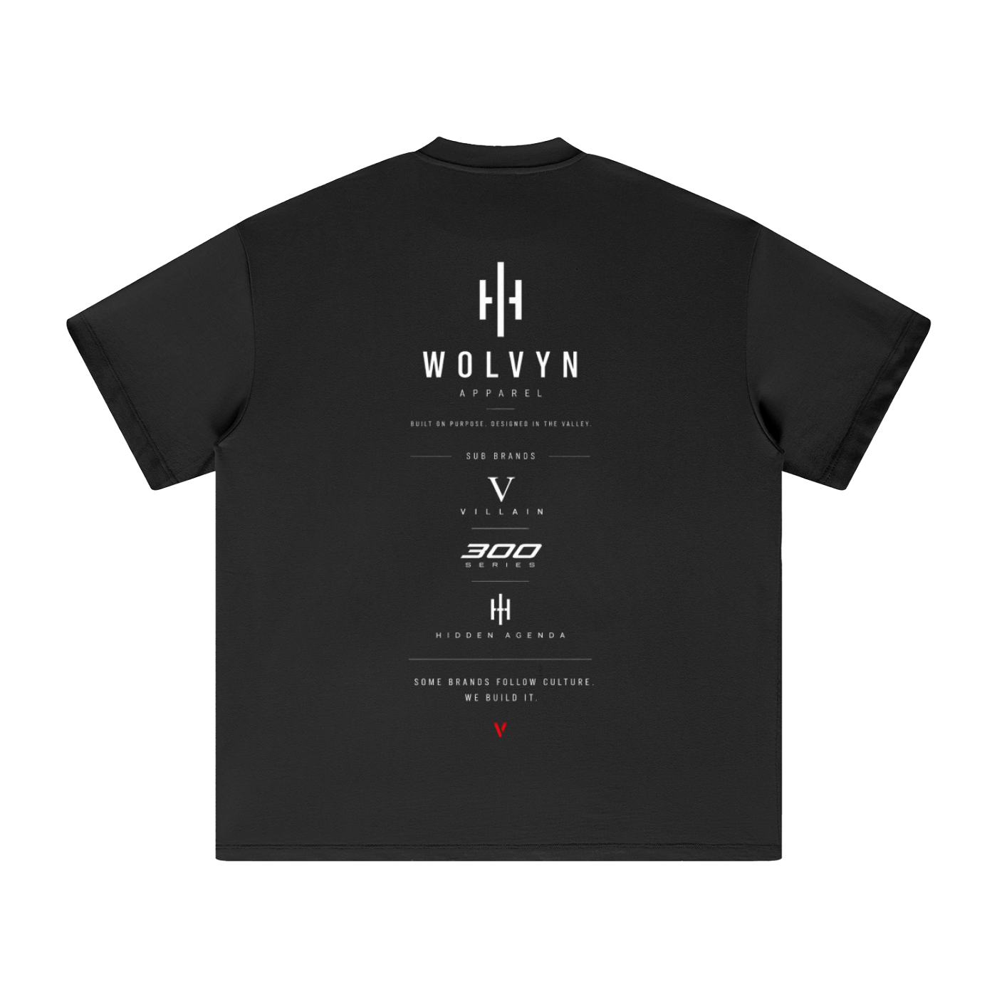 Wolvyn Apparel "Label - Black" Heavyweight Earth Tone T-Shirt