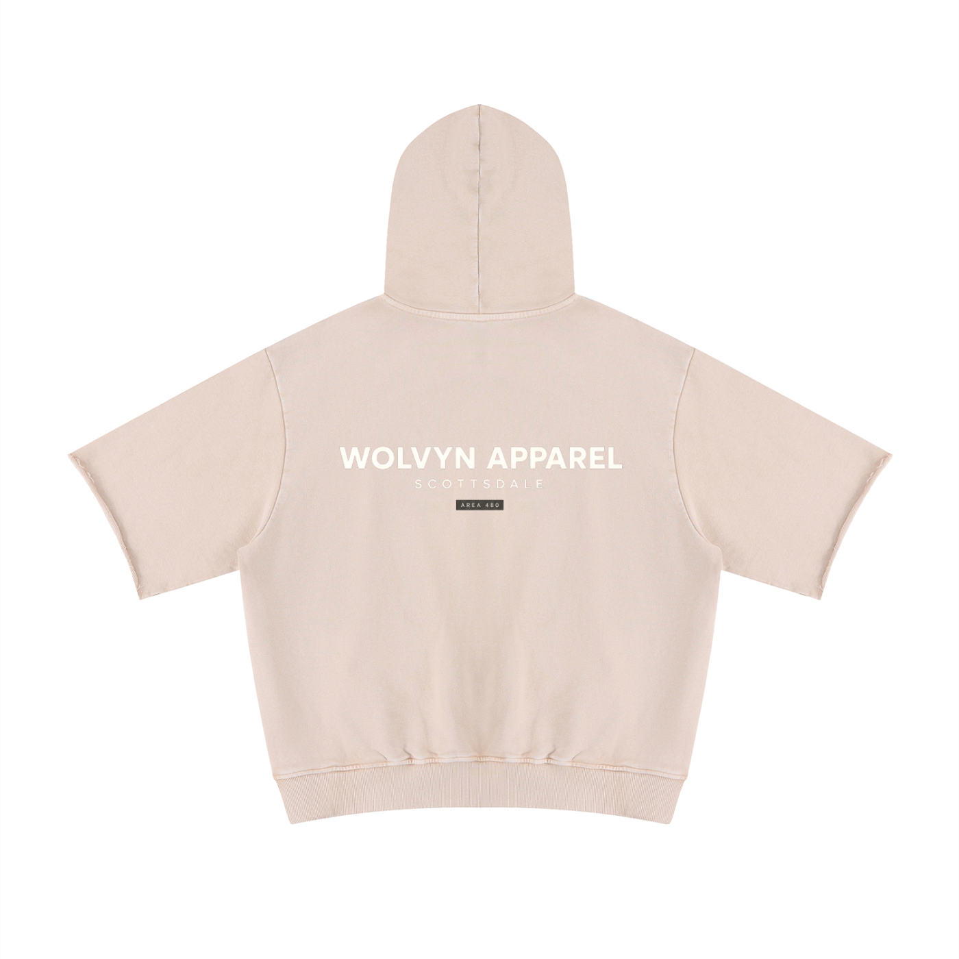 Wolvyn Apparel "Fahion House" Unisex Mineral Wash Short Sleeve Hoodie