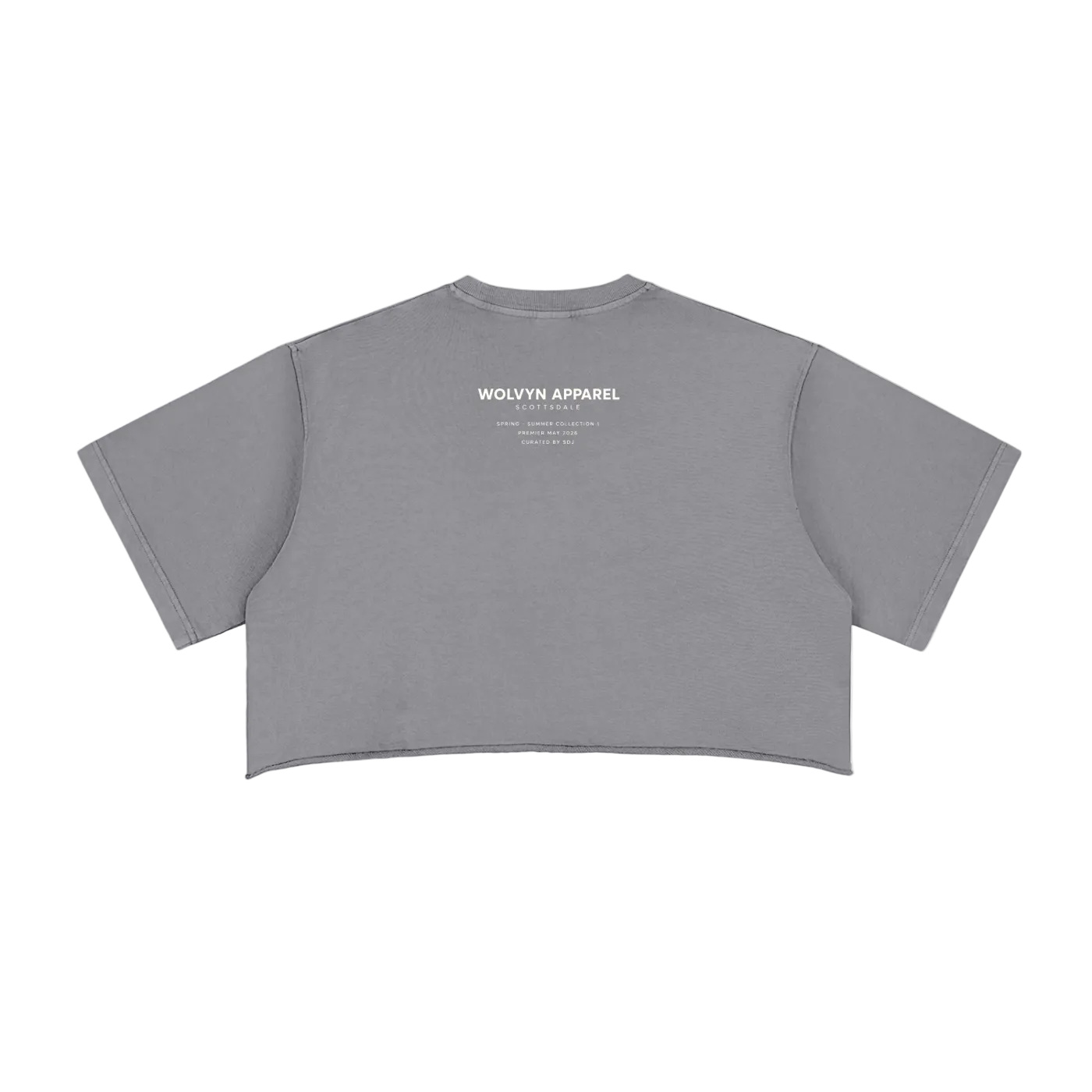 Wolvyn Apparel "Standard Issue" Snow Washed Raw Edge Crop Top