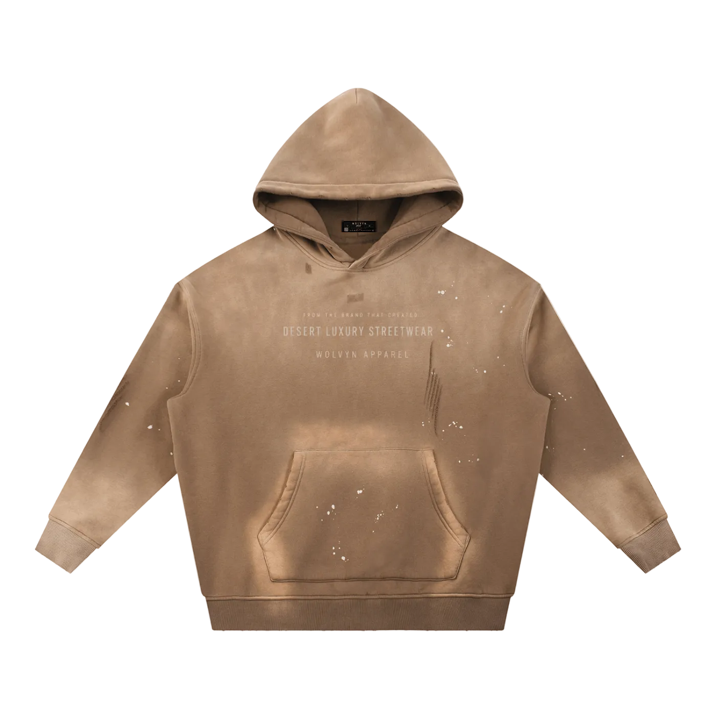 Wolvyn Apparel ‘DLS’ Vintage Washed Frayed Fleece Hoodie