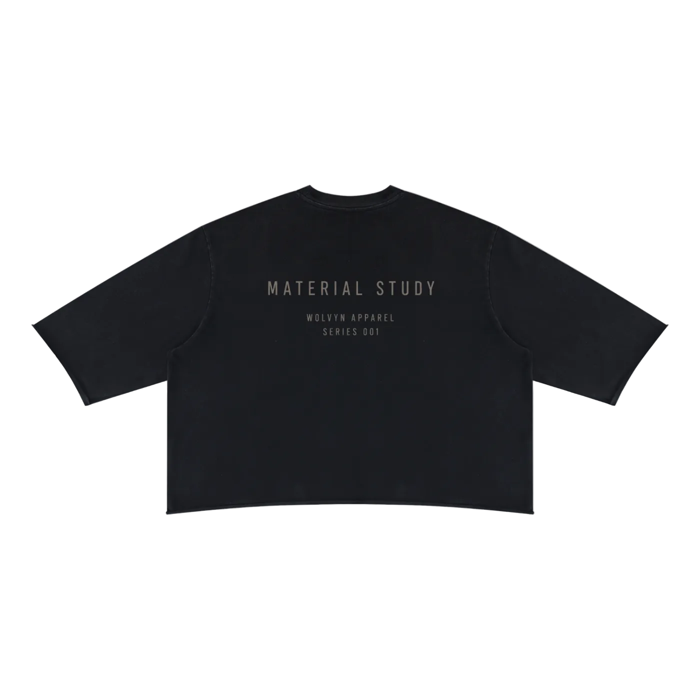 Wolvyn Apparel ‘Foundations’ Unisex Mineral Wash Raw Hem Boxy T-Shirt