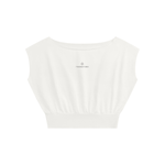Wolvyn Apparel ‘Foundations’ Women’s Boatneck Raw Edge Crop T-Shirt