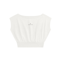 Wolvyn Apparel ‘Foundations’ Women’s Boatneck Raw Edge Crop T-Shirt