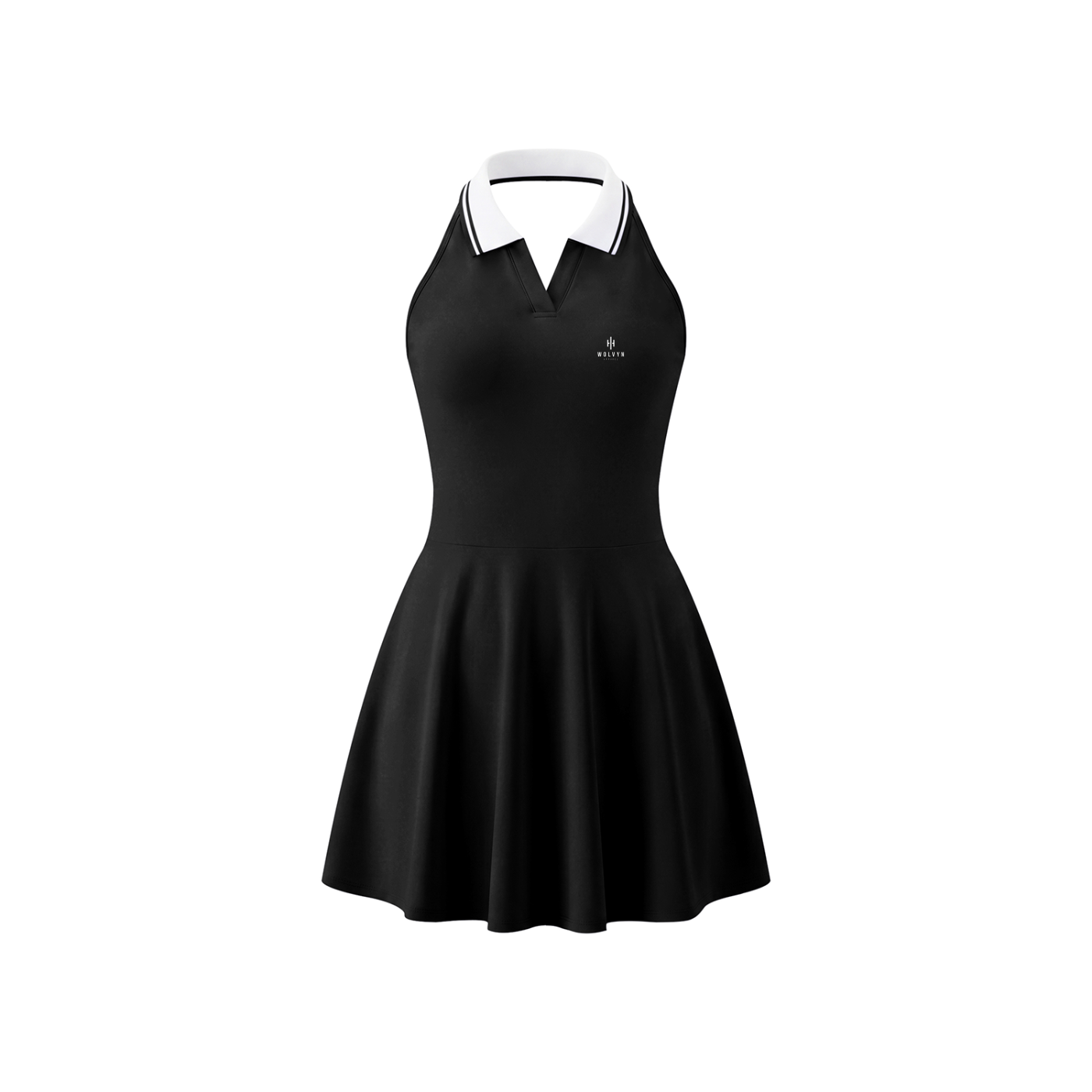 Wolvyn Apparel "Wolvyn Mark' Women's Collared Halter A-Line Tennis Dress