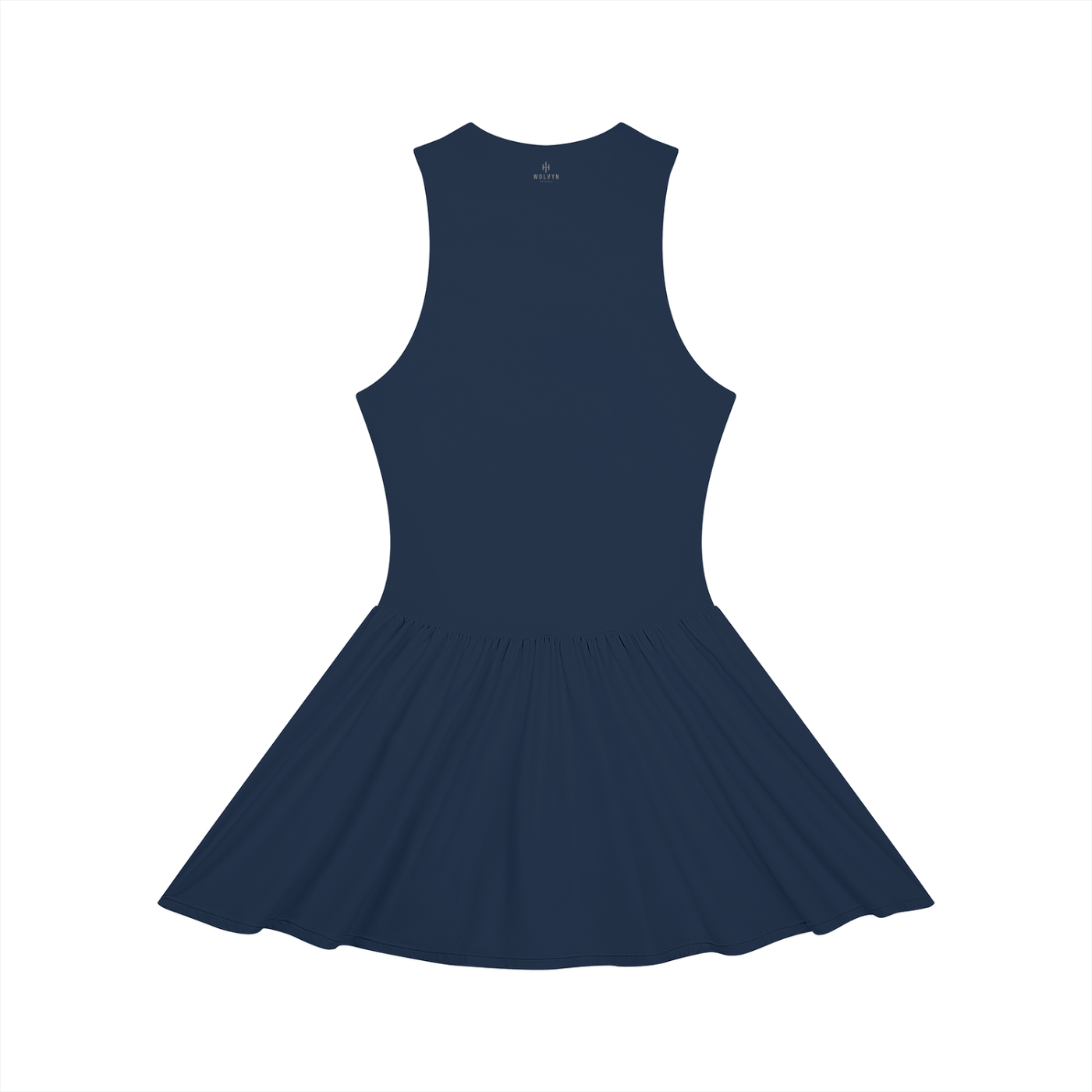 Wolvyn Apparel Women’s Ruched Sleeveless Full-Zip Dress