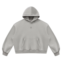Wolvyn Apparel Foundations Layer 002 hoodie, unisex vintage-wash light gray fleece with boxy fit.