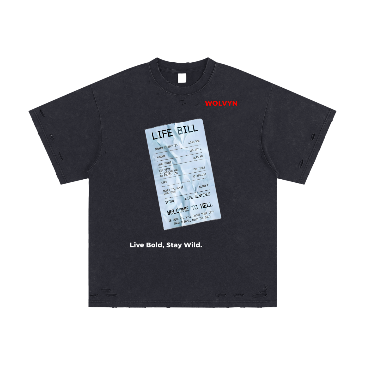 Wolvyn 7 Deadly Sins Heavyweight Cotton Washed Tee