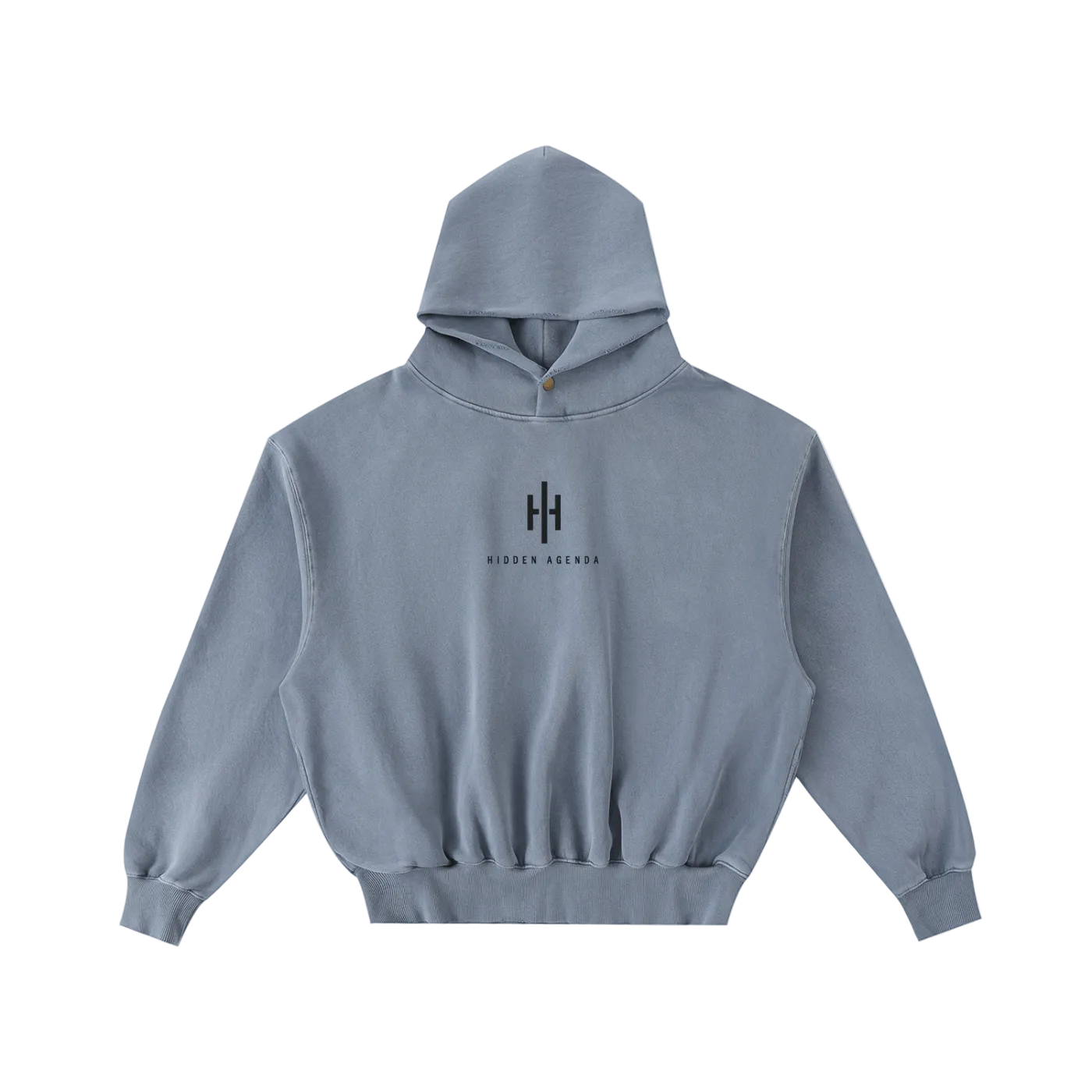 Hidden Agenda Frayed Enzyme Washed Fleece Hoodie