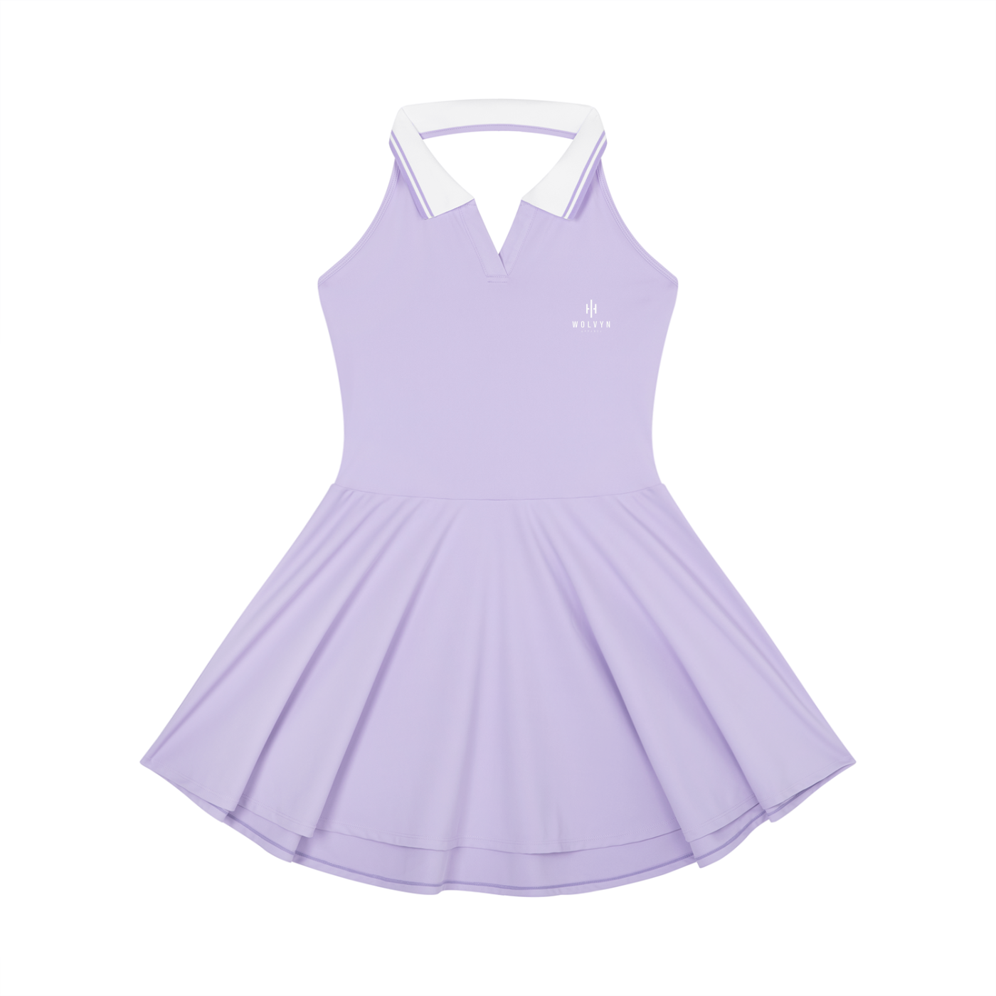 Wolvyn Apparel "Wolvyn Mark' Women's Collared Halter A-Line Tennis Dress