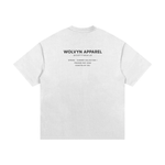 T-shirt, light gray, back view showing Wolvyn Apparel logo and Scottsdale text, Spring–Summer Collection 1