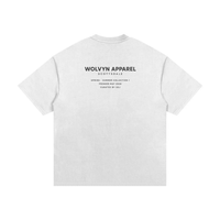 T-shirt, light gray, back view showing Wolvyn Apparel logo and Scottsdale text, Spring–Summer Collection 1