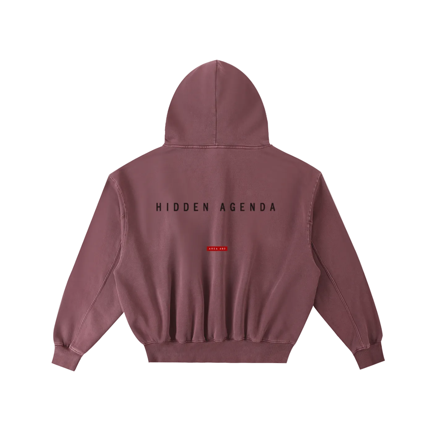 Hidden Agenda Frayed Enzyme Washed Fleece Hoodie