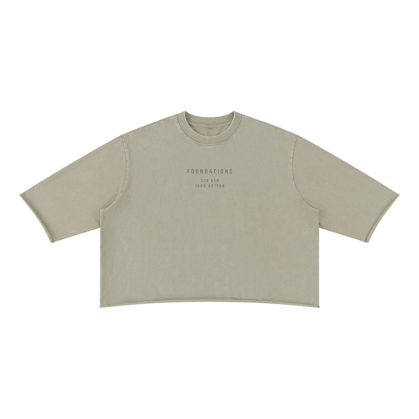 Wolvyn Apparel ‘Foundations’ Unisex Mineral Wash Raw Hem Boxy T-Shirt