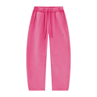 Wolvyn Apparel Foundations Layer 002 pink vintage-wash fleece sweatpants with drawstring, barrel leg, side pockets