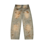 Wolvyn Apparel ‘Wolvyn Mark’ Men’s Vintage Wash Barrel Leg Jeans