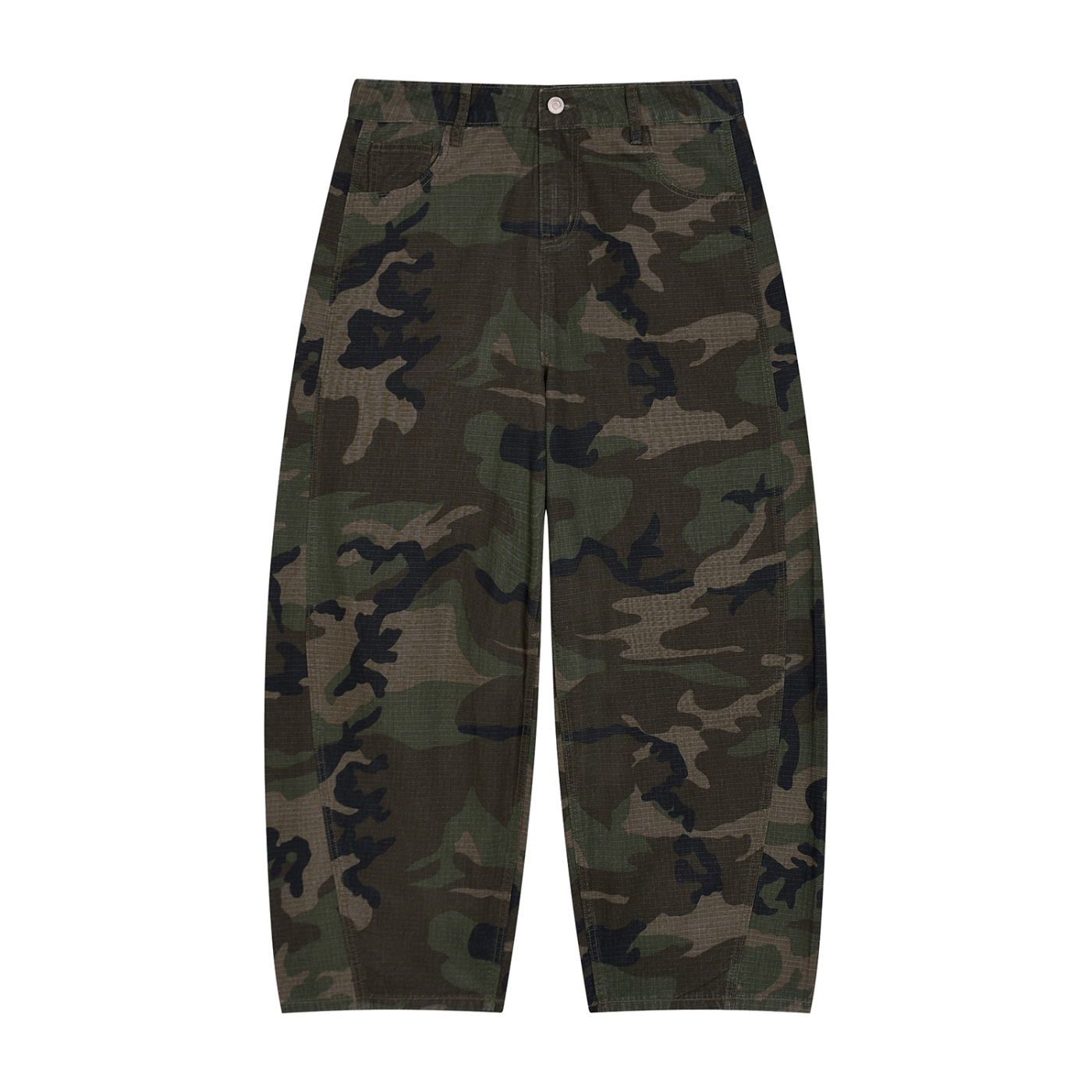 Wolvyn Apparel Men’s Camo Barrel Leg Cargo Pants