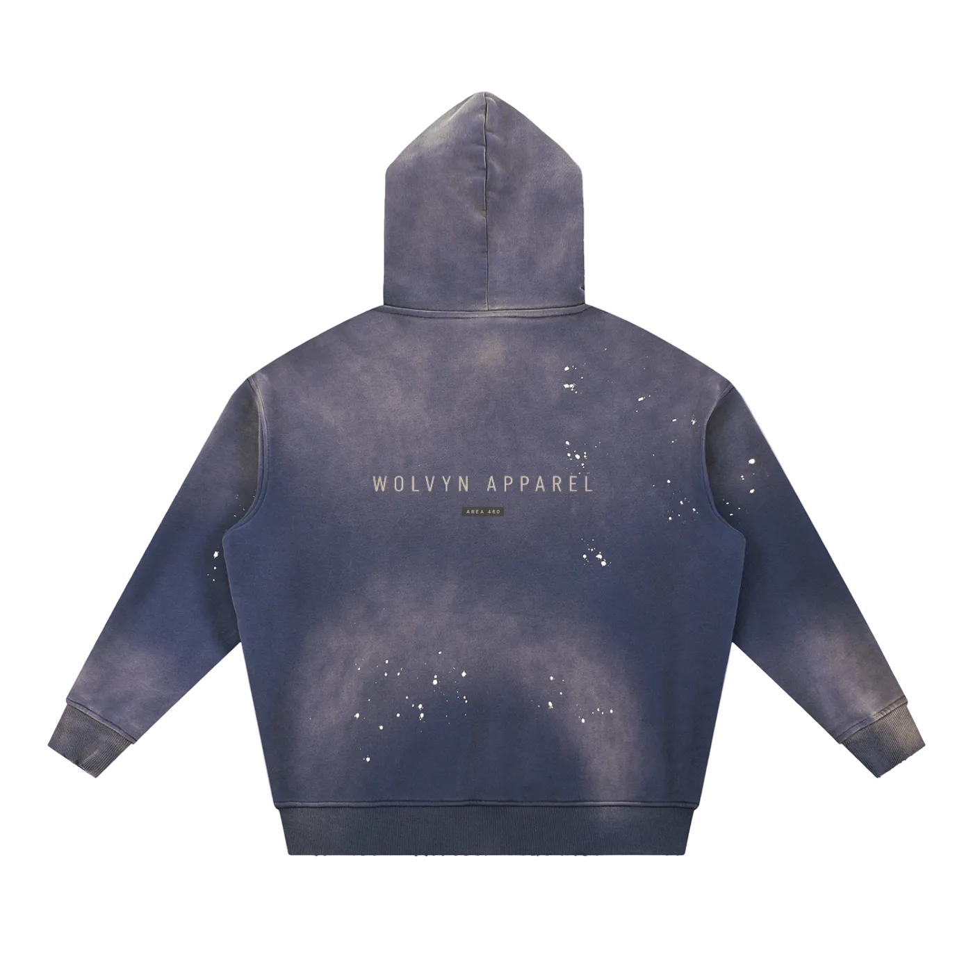 Wolvyn Apparel ‘DLS’ Vintage Washed Frayed Fleece Hoodie