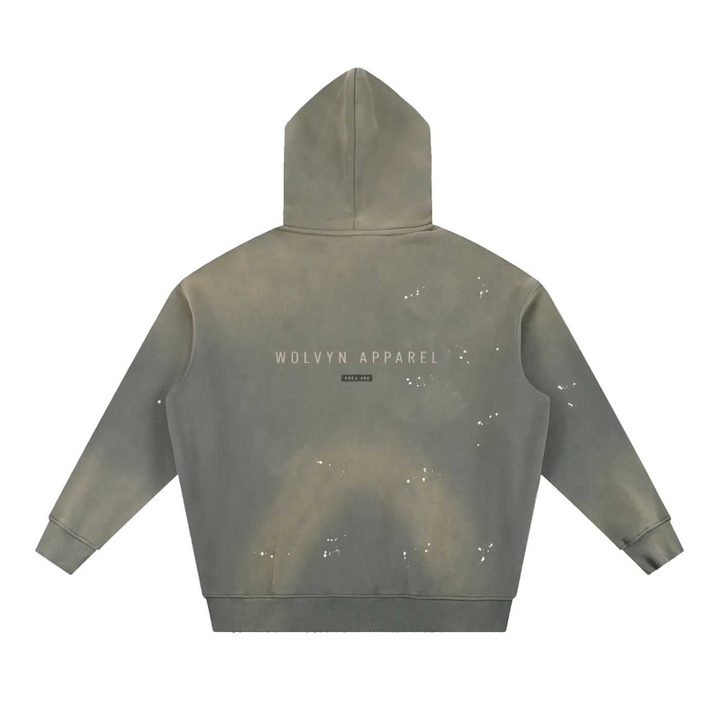 Wolvyn Apparel ‘DLS’ Vintage Washed Frayed Fleece Hoodie