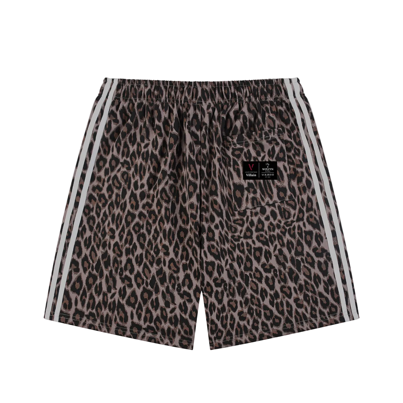 Villain by Wolvyn Apparel Unisex Heavyweight Leopard Drawstring Shorts