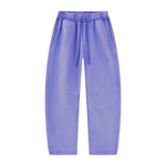 Wolvyn Apparel Foundations Layer 002 unisex vintage-wash barrel-leg fleece sweatpants with drawstring waist and side pockets.
