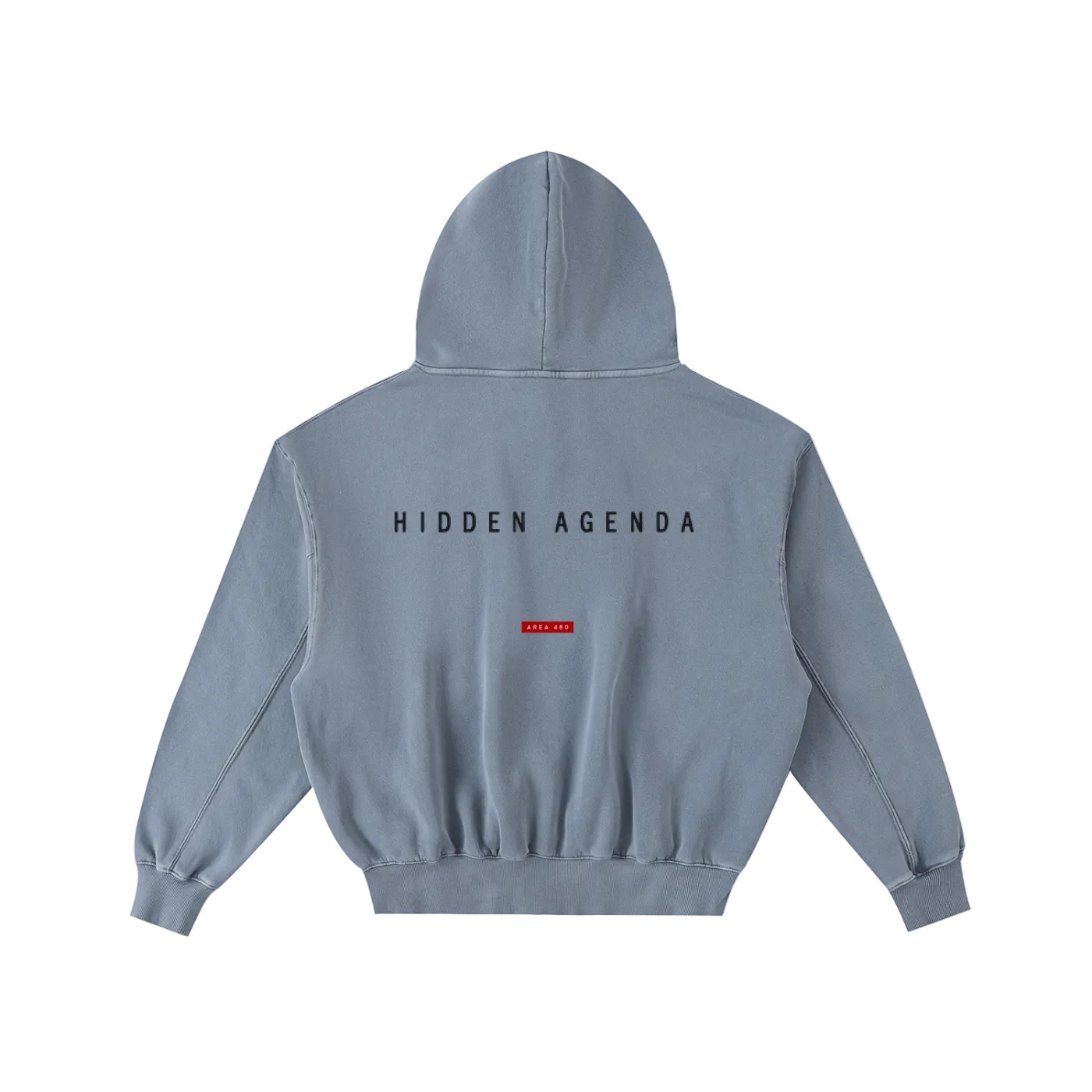 Hidden Agenda Frayed Enzyme Washed Fleece Hoodie