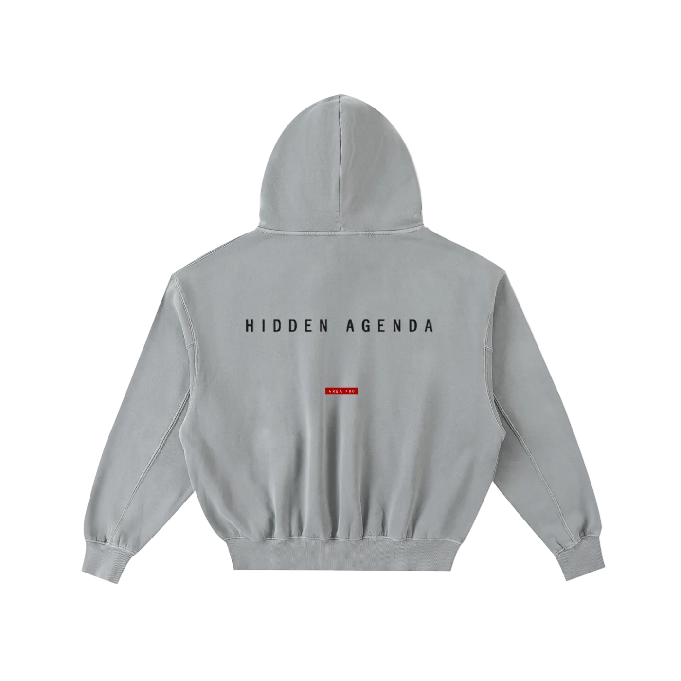 Hidden Agenda Frayed Enzyme Washed Fleece Hoodie