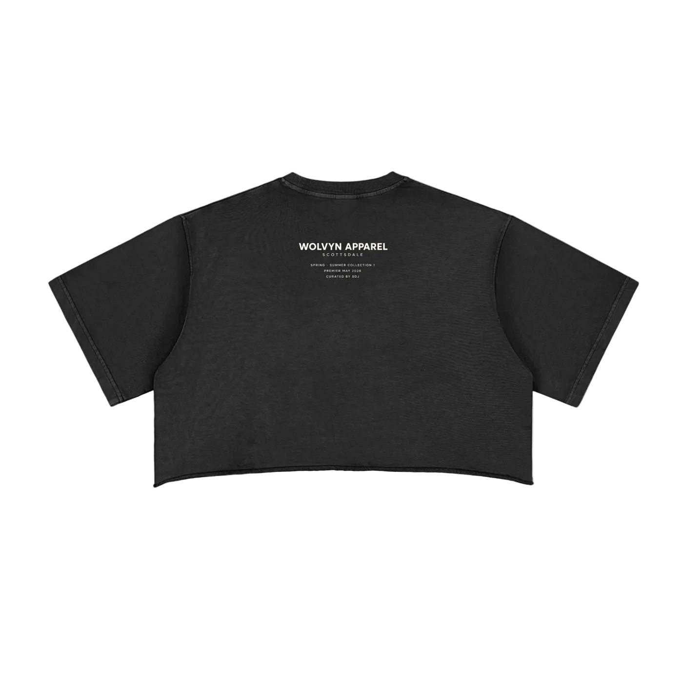 Wolvyn Apparel "Standard Issue" Snow Washed Raw Edge Crop Top