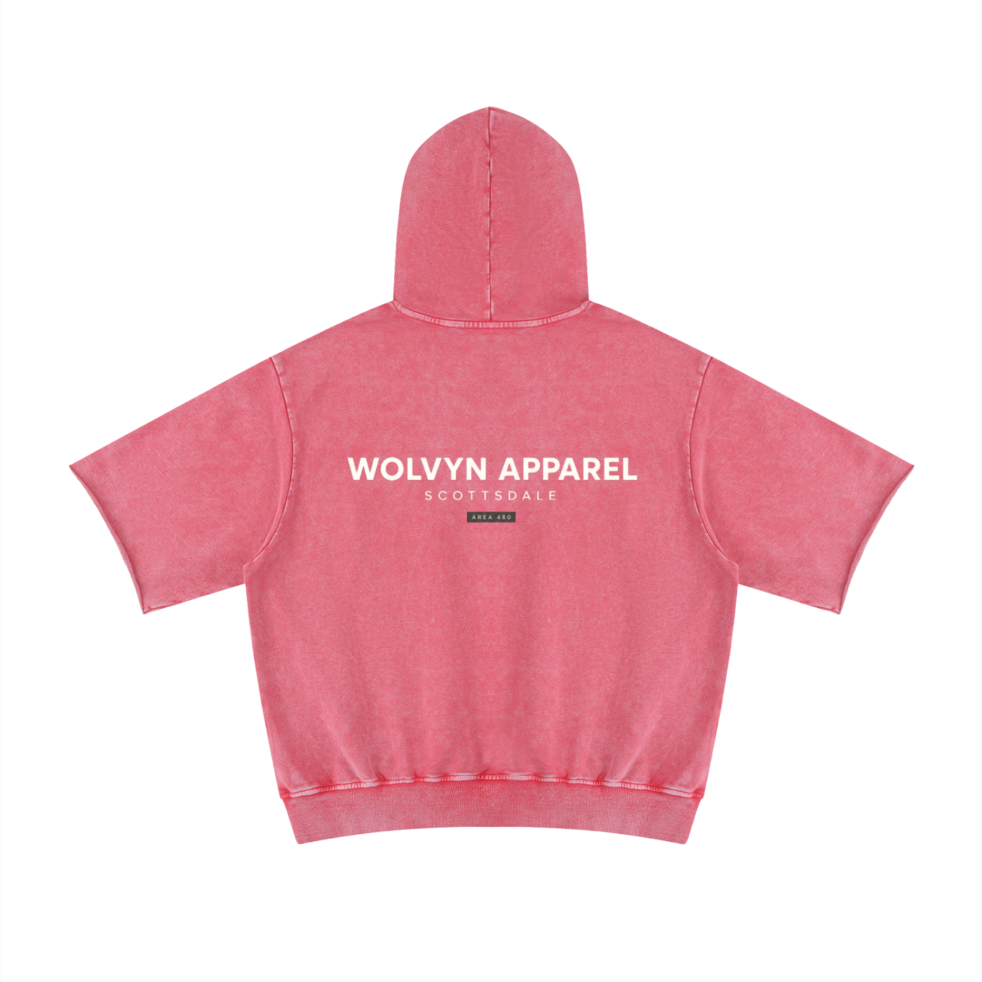 Wolvyn Apparel "Fahion House" Unisex Mineral Wash Short Sleeve Hoodie