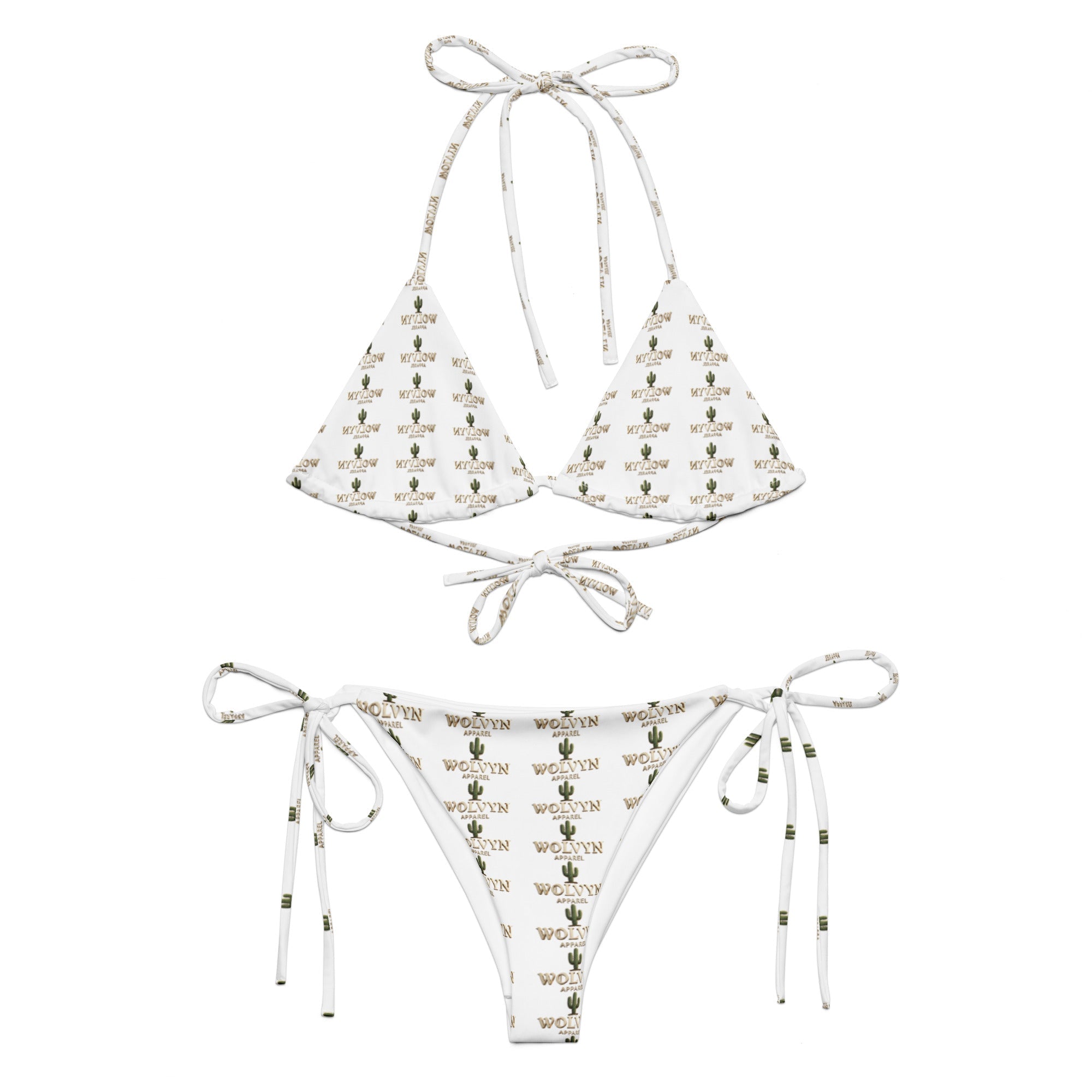 All - over print recycled string bikini - Wolvyn Apparel